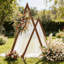 210cm W x 80cm D Solid Wood Arbour in Brown