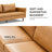 Bobur Faux Leather Living Room Loveseat Sofa-87210653