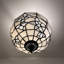 Plafonnier Tiffany avec fleurs en verre coloré blanc et ampoules DEL incluses: l 12 po x P 12 po x H 12 po