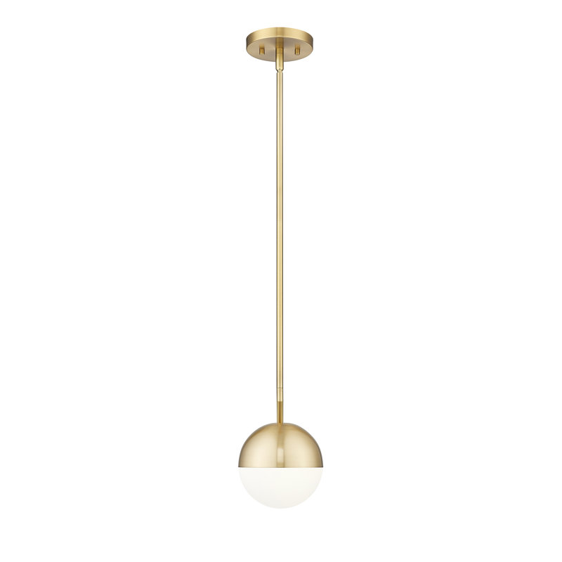 Luminaire suspendu 1 lumière 8,5 pouces Virgie, Doré