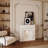 Beige Manufactured Wood Electric Fireplace