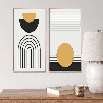 Creative Creative Designs in Retro Colors XV - ensemble de 2 impressions