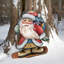 Décoration murale de porte de noël en forme de noël anti-neige