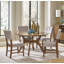 Ensemble de chaises de salle à manger de style Mid-Century classique en bois clair à finition chêne clair capitonné