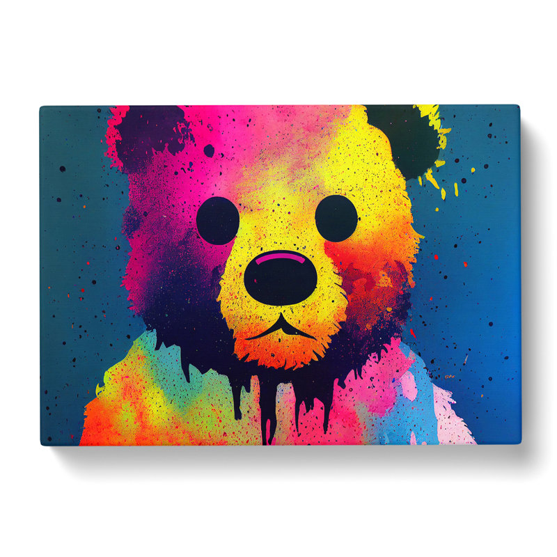 Teddy Bear Splash Vol.3 Abstract - Wrapped Canvas, 35cm H x 50cm W x 3cm D