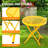 17.7 In. Round Patio Folding Side Table-1976704483