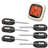 Nutrichef Bluetooth Meat Thermometer For Grilling And Smoking With 6 Wireless Meat Probes, 6 Channels With Lcd Display