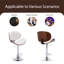 Tabourets de bar pivotants réglables, tabouret de bar de hauteur comptoir en cuir synthétique de style Mid-Century, tabourets de bar avec îlot de cuisine avec dossier-485373953-485373952