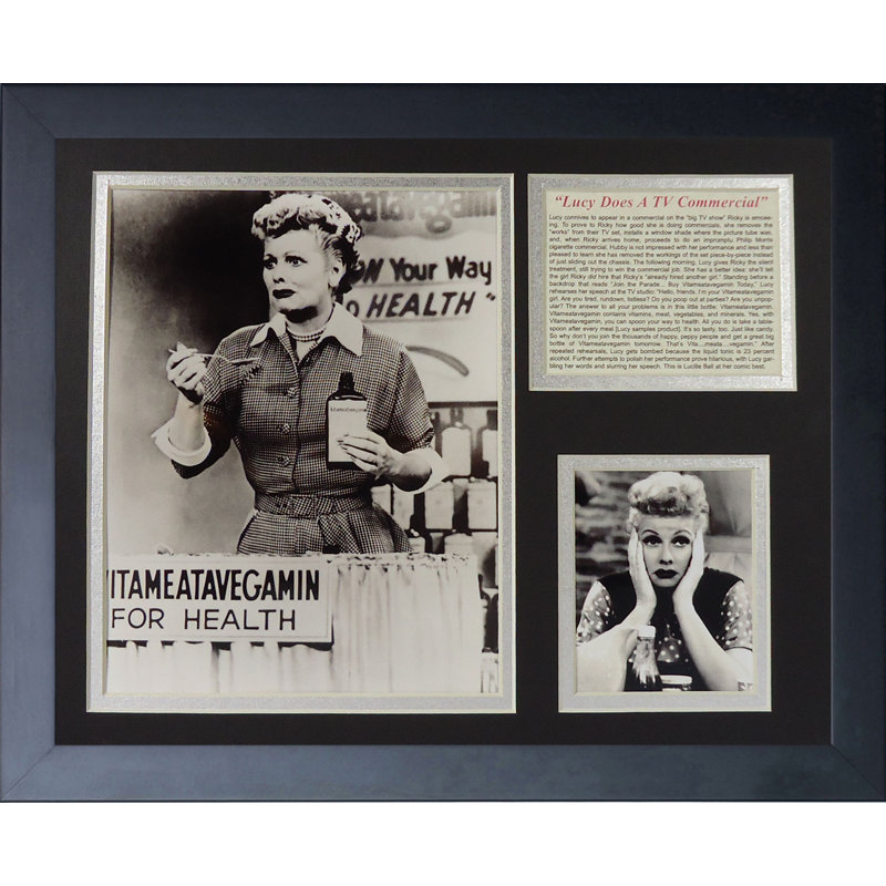 Souvenirs encadrée i love lucy vitameatavegamin