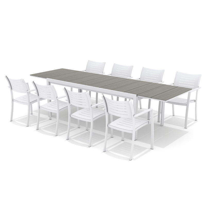 Ensemble repas d'extérieur rectangulaire pour 8 personnes de 119 po Cejas