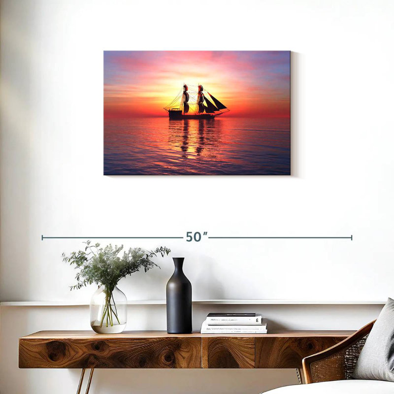 Silhouette de bateau Mehar, H 20 po x l 30 po