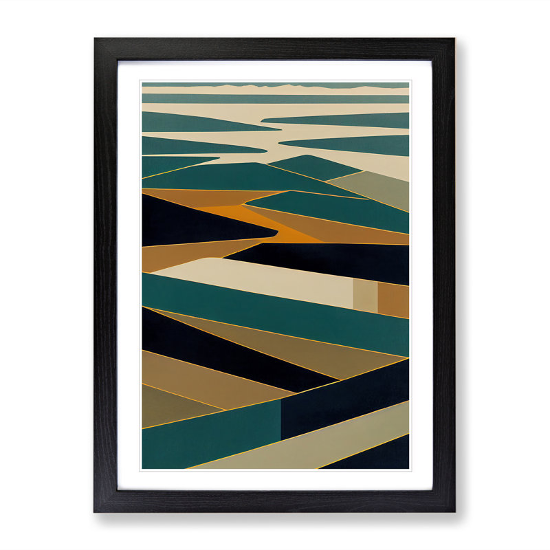 Shining Abstract Art - Framed Print, Black Framed, 34cm H x 25cm W x 2cm D