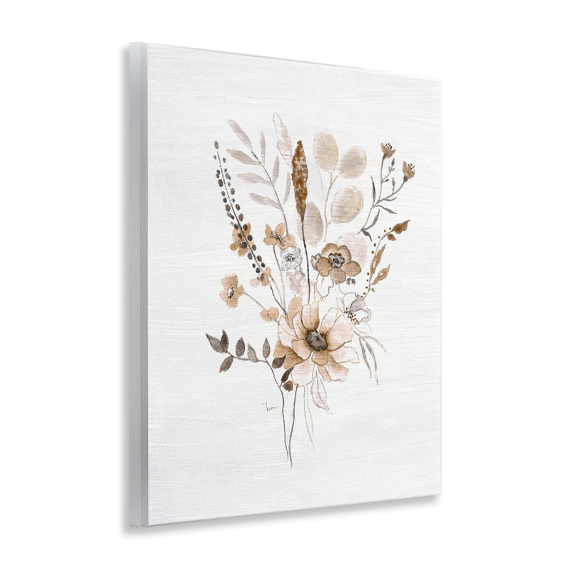 "Subtle Flower Bundle Sprigs", art mural, par Janet Tava