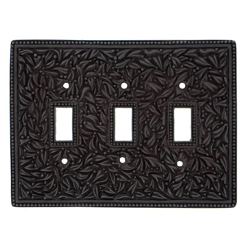 San Michele 3-Gang Toggle Light Switch Wall Plate, Oil-Rubbed Bronze