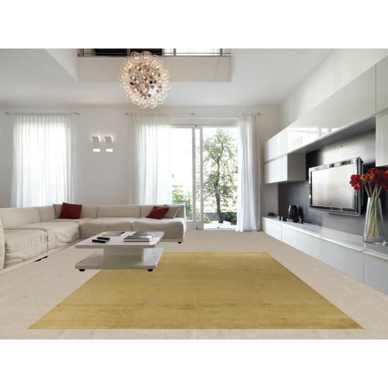 Tapis uni vert Gabbeh 10 x 14