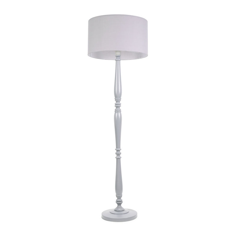 Arialdo 157cm Traditional Floor Lamp, Grey, Matte Grey