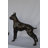 Boxer Dog Bronze Statue - Size: 35"L X 10"W X 36"H.