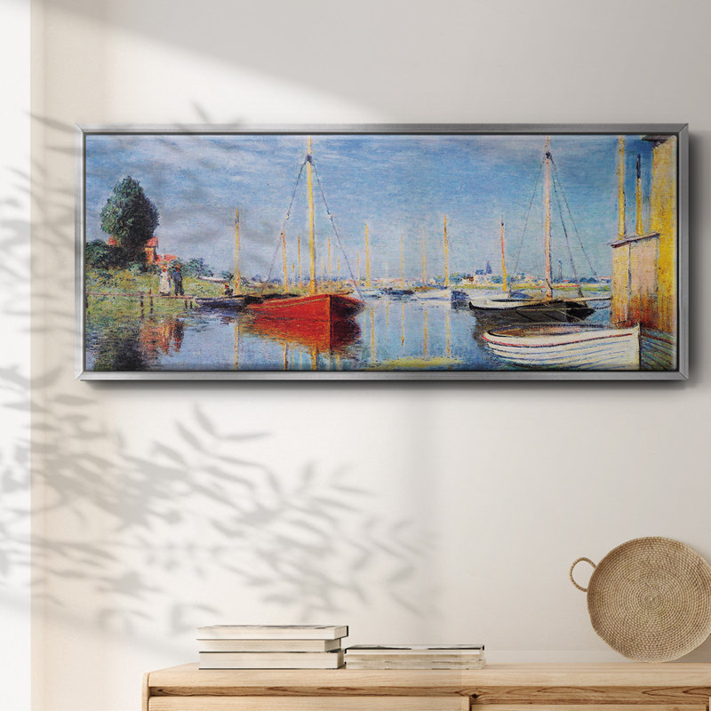 Bateaux de plaisance à Argenteuil par Monet, toile encadrée