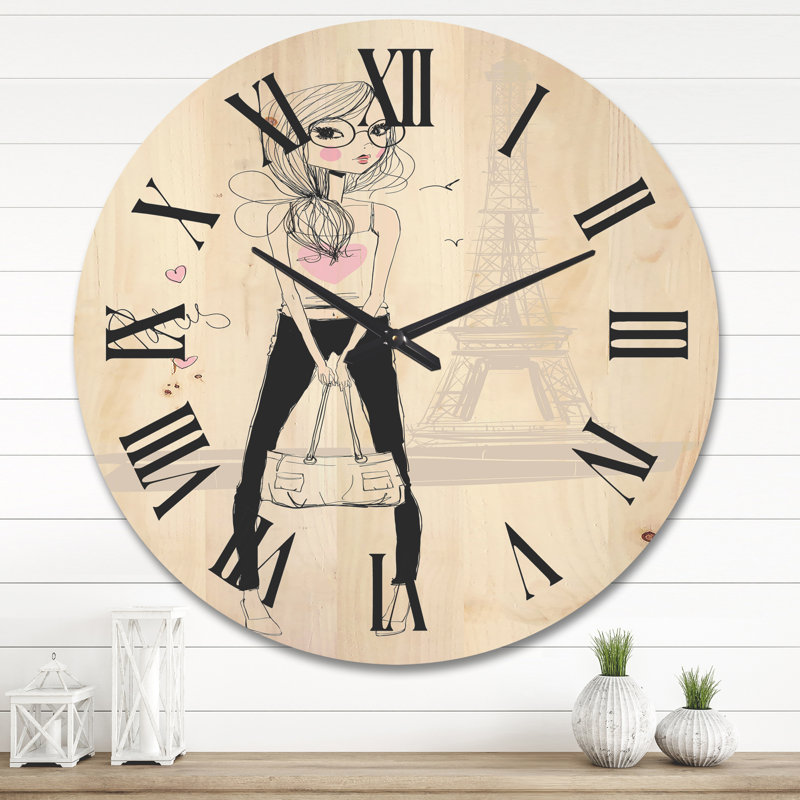 Horloge murale en bois, Grand