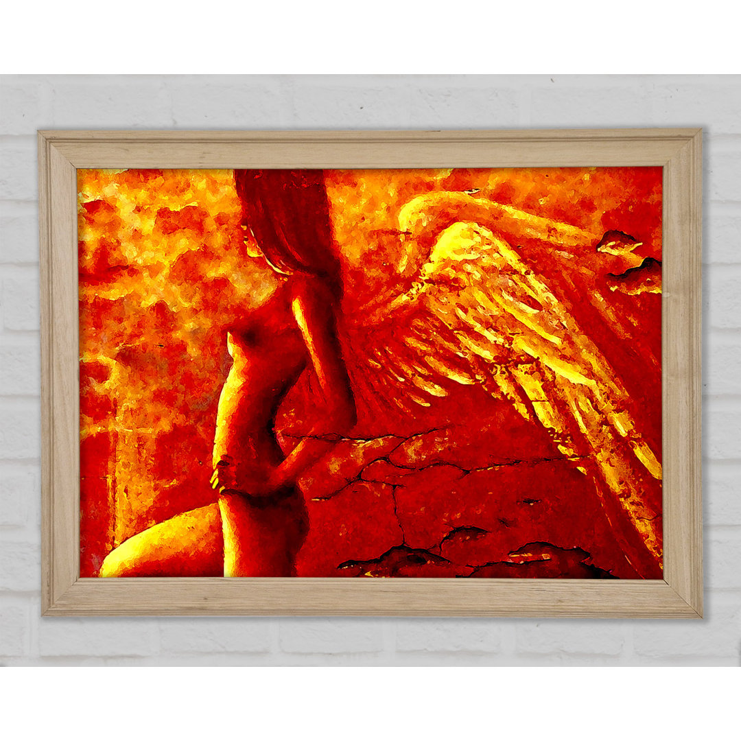 Orange Angel Wings - Druck