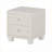 Beige Velvet 2-Drawer Nightstand with Crystal Handles &amp; Storage-1543953483