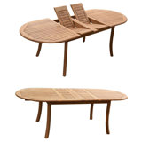 Kalmanovitz Outdoor Oval Teak Dining Table