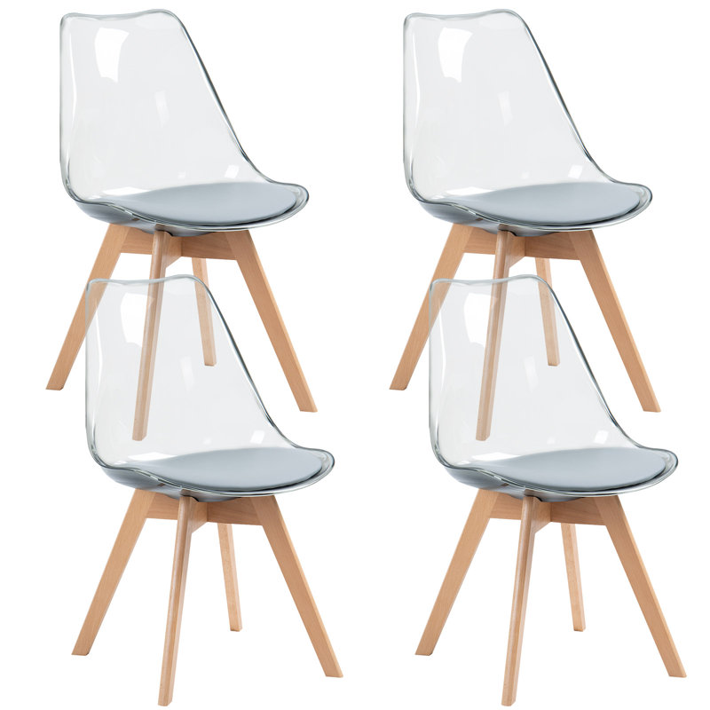 Chaise d'appoint Fashank, Gris transparent