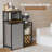 3-Tier Mini Fridge Cabinet With Microwave Stand, Wooden Utility Storage Shelf For Dorm Kitchen, Multifunctional Baker Rack With Ample Storage Space