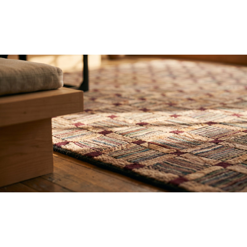 Tapis velours bouclé à motif géométrique antique