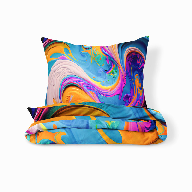 Abstract Duvet Cover, King Duvet Cover + 2 King Shams