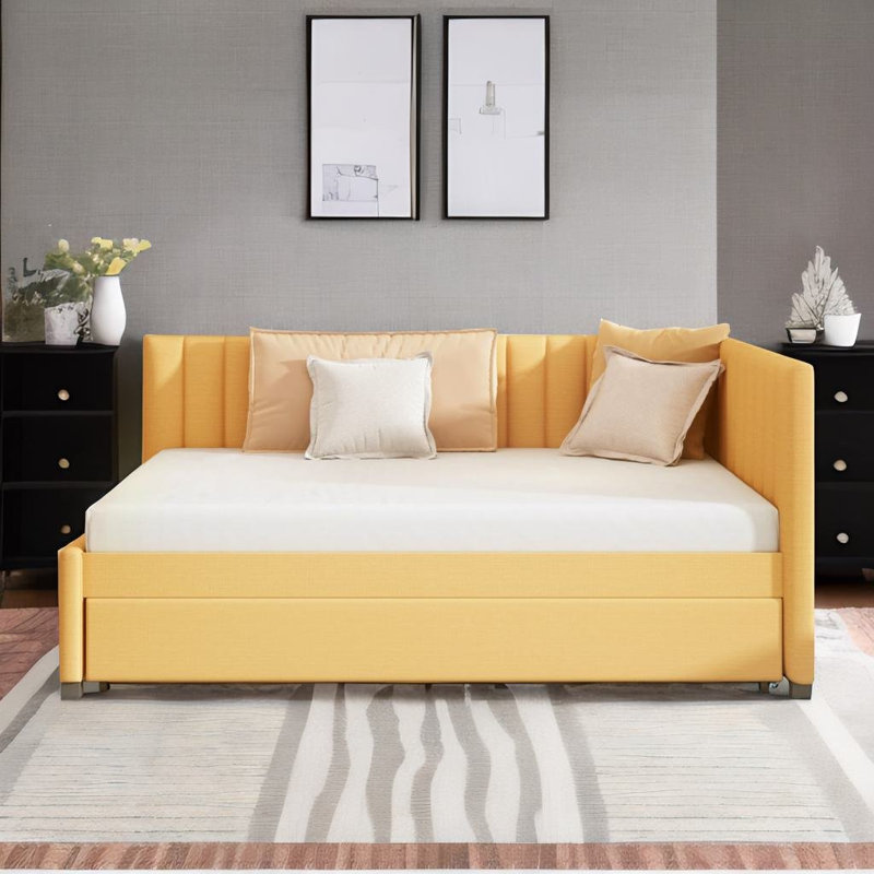 Motilal Upholstered Daybed, Yellow