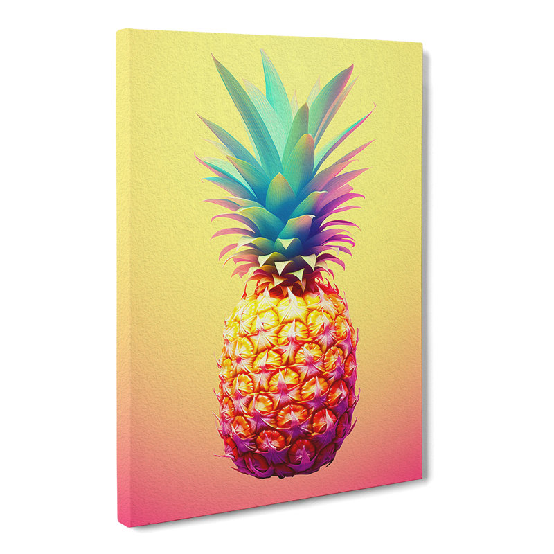Pineapple Colour Field - Wrapped Canvas, 76cm H x 50cm W x 3cm D