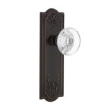 Meadows Plate with Round Clear Crystal Door Knob