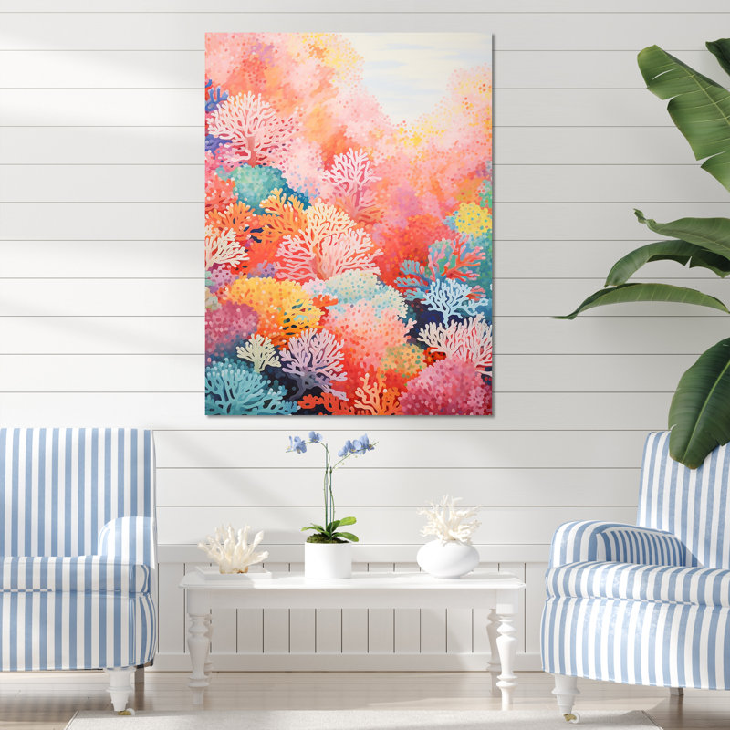 Coral Reef Barrier Expression I, reproduction d'art sur toile, H 44 po x l 34 po x P 1,5 po, Toile tendue
