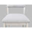 Chaises de pub 2 pièces en tissu gris à hauteur de comptoir pour salle à manger, finition blanche, style transitionnel, bois massif, charme rustique, pieds, repose-pieds, P 20,9 po, l 18,5 po, H 41,3 po, dossier haut,