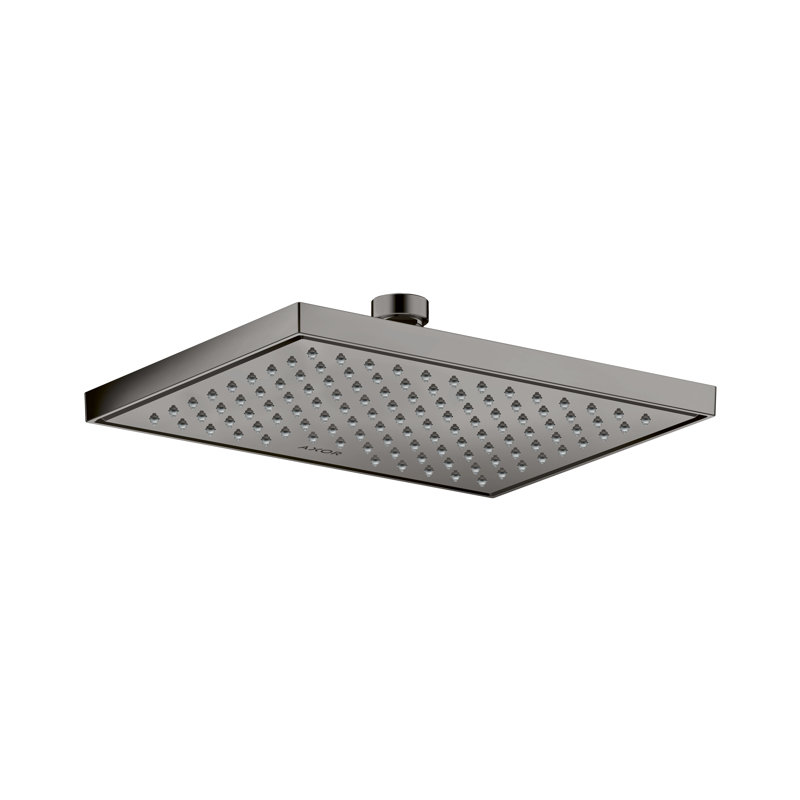 Rain Fixed Shower Head, Polished Black Chrome