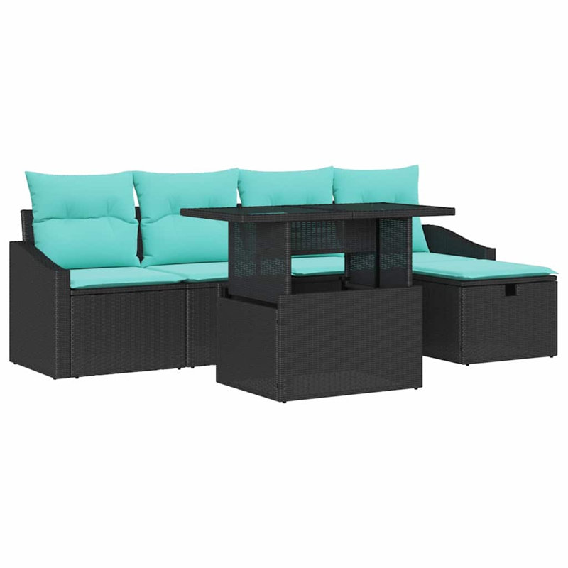 Ensemble de canapé de jardin avec coussin 6 pièces vidaXL