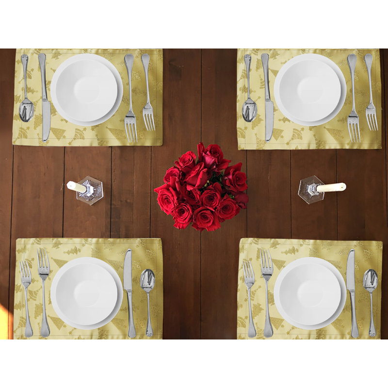 Ensemble de linge de table Mccrudden Trees Christmas, Or