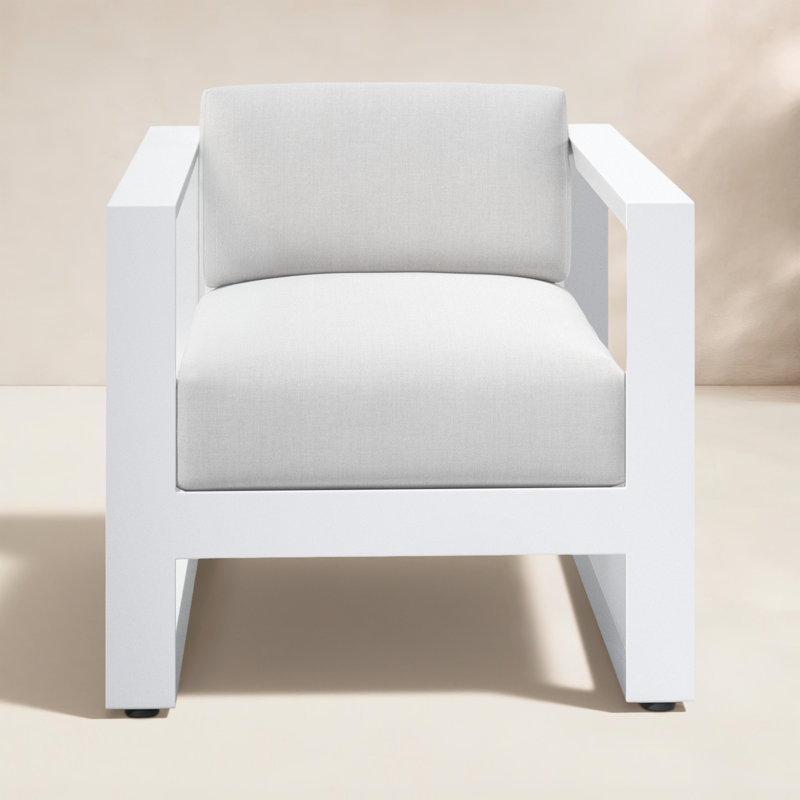Newport Outdoor Lounge Chair, Cast Silver Sunbrella®