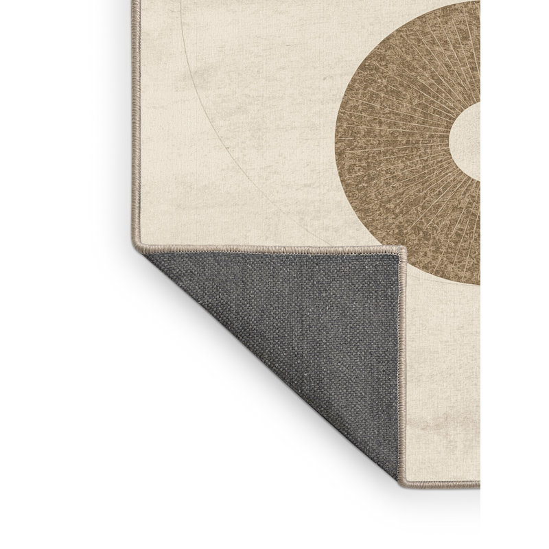 Tapis beige doux moelleux en peluche minimaliste Estaugh, 8 x 10