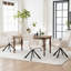 Chaise pivotante rembourrée avec pieds en métal-740783748
