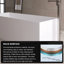 67'' X 28'' Solid Surface Freestanding Soaking Bathtub In Matte White