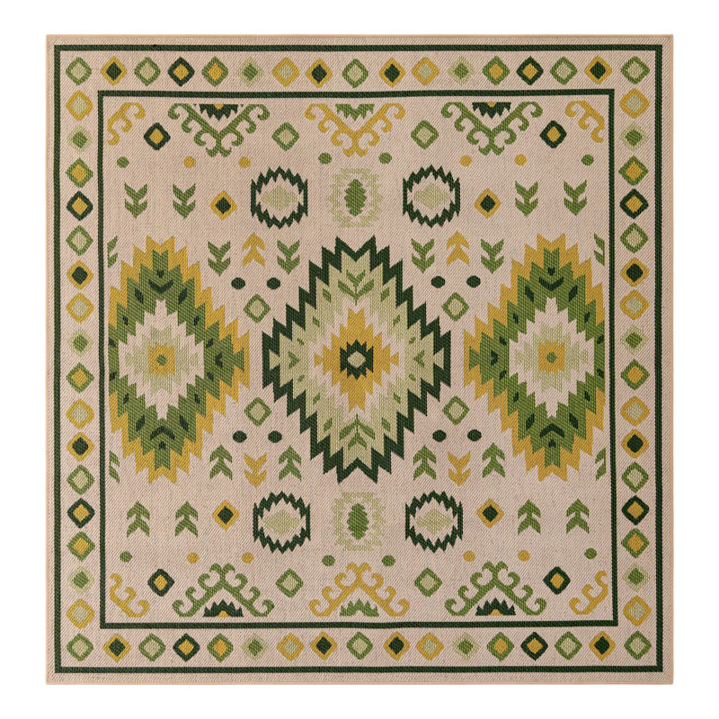 Jalapa Marlenia Indoor/Outdoor Area Rug, Carré 7 pi 10 po