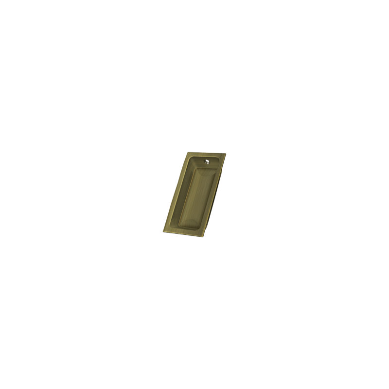 Flush Cup / Bin Pull, Antique Brass