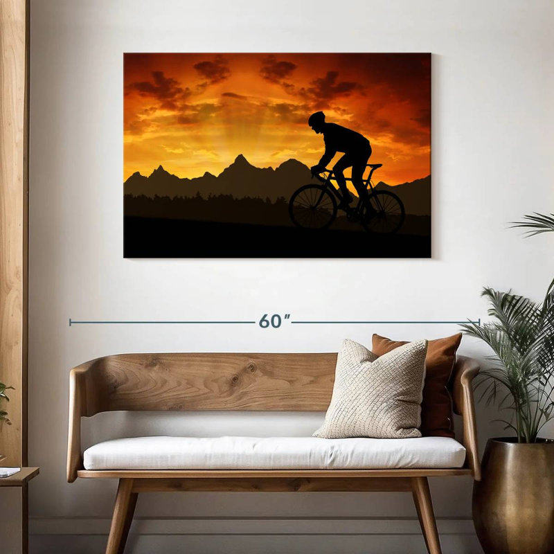 Senne, coucher de soleil à vélo, H 30 po x l 45 po