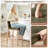 Albia Modern Farmhouse 26" H Linen Upholstered Counter Stool with Ergonomic Curved Back and Solid Wood Frame-598433155