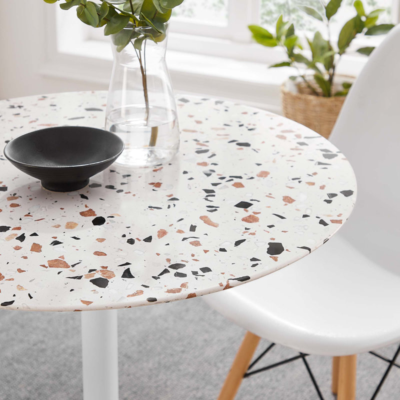 Table de salle à manger Lippa, L 27,5 po x l 27,5 po, 28,5 po de hauteur, Blanc