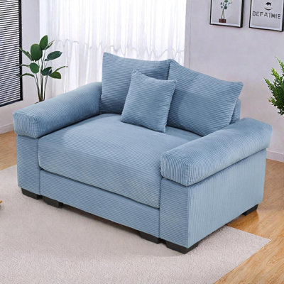 Canapé modulaire surdimensionné avec design ergonomique et tissu velours côtelé