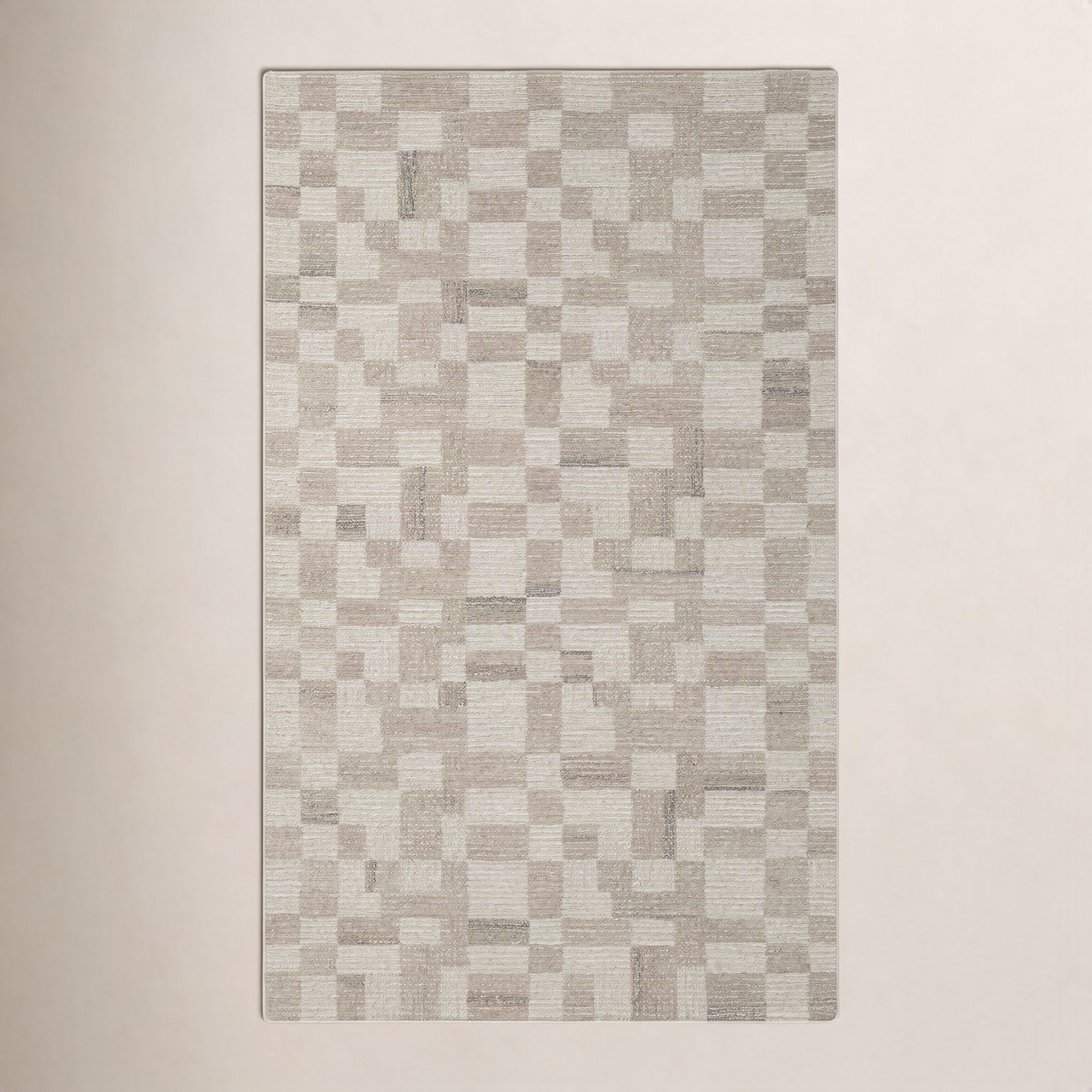 Tildi Hand-Tufted Plaid Wool Rug, Rectangle 8'9" x 11'9"