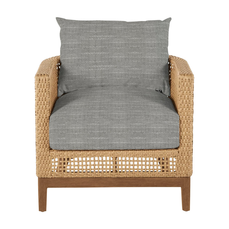 Fauteuil demi-tonneau péninsule - Raphia clair / bois de santal, Raphia clair / bois de santal naturel